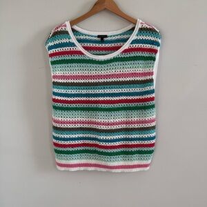 Talbots Multicolor Cotton Knit Tank Top, Size M